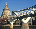 Millennium Pedestrian Bridge on the river Thames